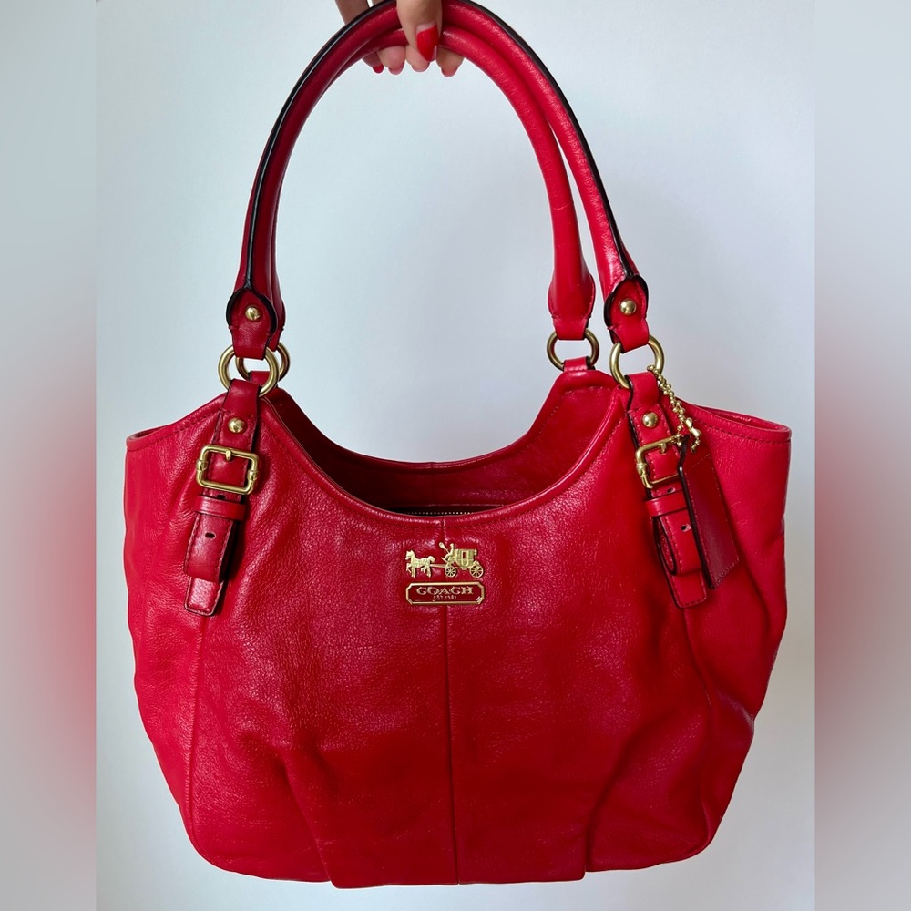 Coach Red Leather Women's Bag